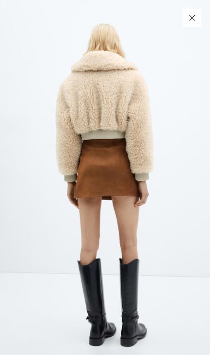 Късо палто Teddy Bear на Манго