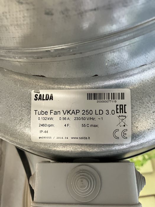 Аспирация / Вентилация SALDA VKAP 250