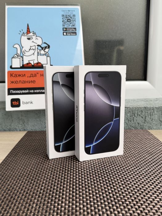 НОВИ! *ЛИЗИНГ* iPhone 16 Pro 128Gb White Black Desert Natural Titanium