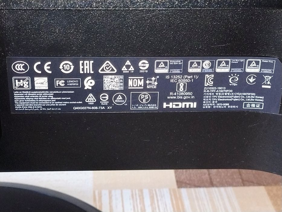 Monitor Lenovo D27 20