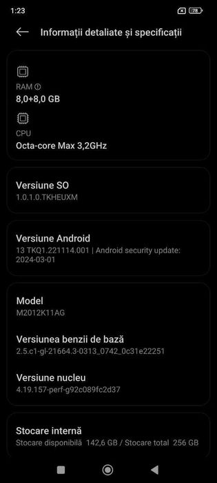 Vând două telefoane Xiaomi F3, 5G, 16gb RAM, Snapdragon 3,2 Ghz
