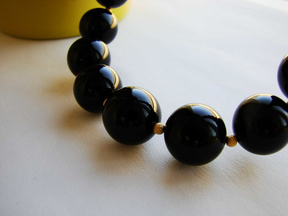 Colier aur 14k onix natural lantisor aur onix unicat