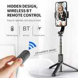 Selfie stick cu telecomanda bluethoot trepied, stabilizator motorizat