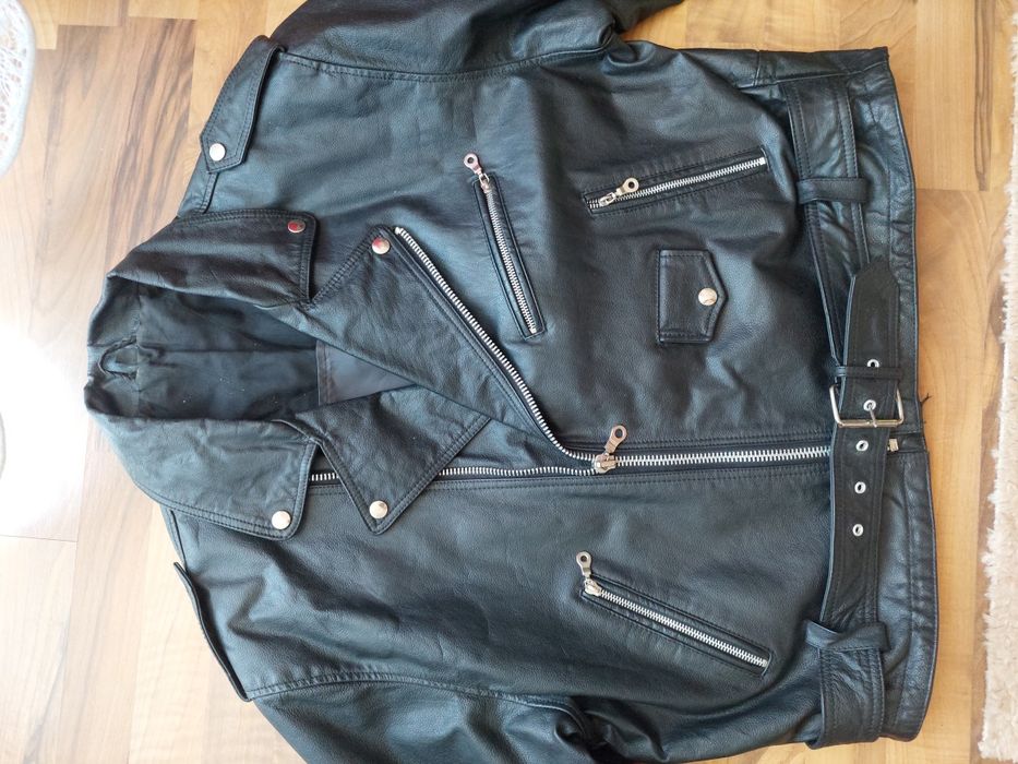 Geaca de piele vintage,model chopper,moto,rock
