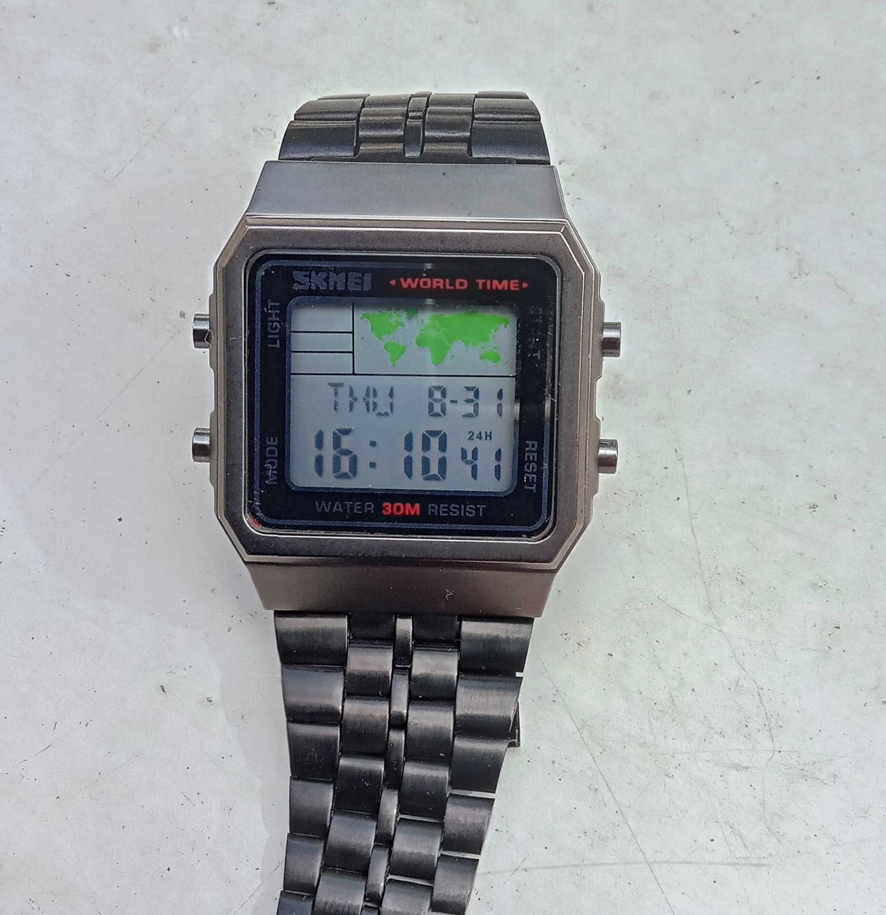 Ceas digital,electronic,retro,alarm,chrono,iluminator,Casio,Set 3