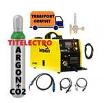 Aparat sudura argon CO2 MIG 175i cu sarma + butelie 8L plina +reductor
