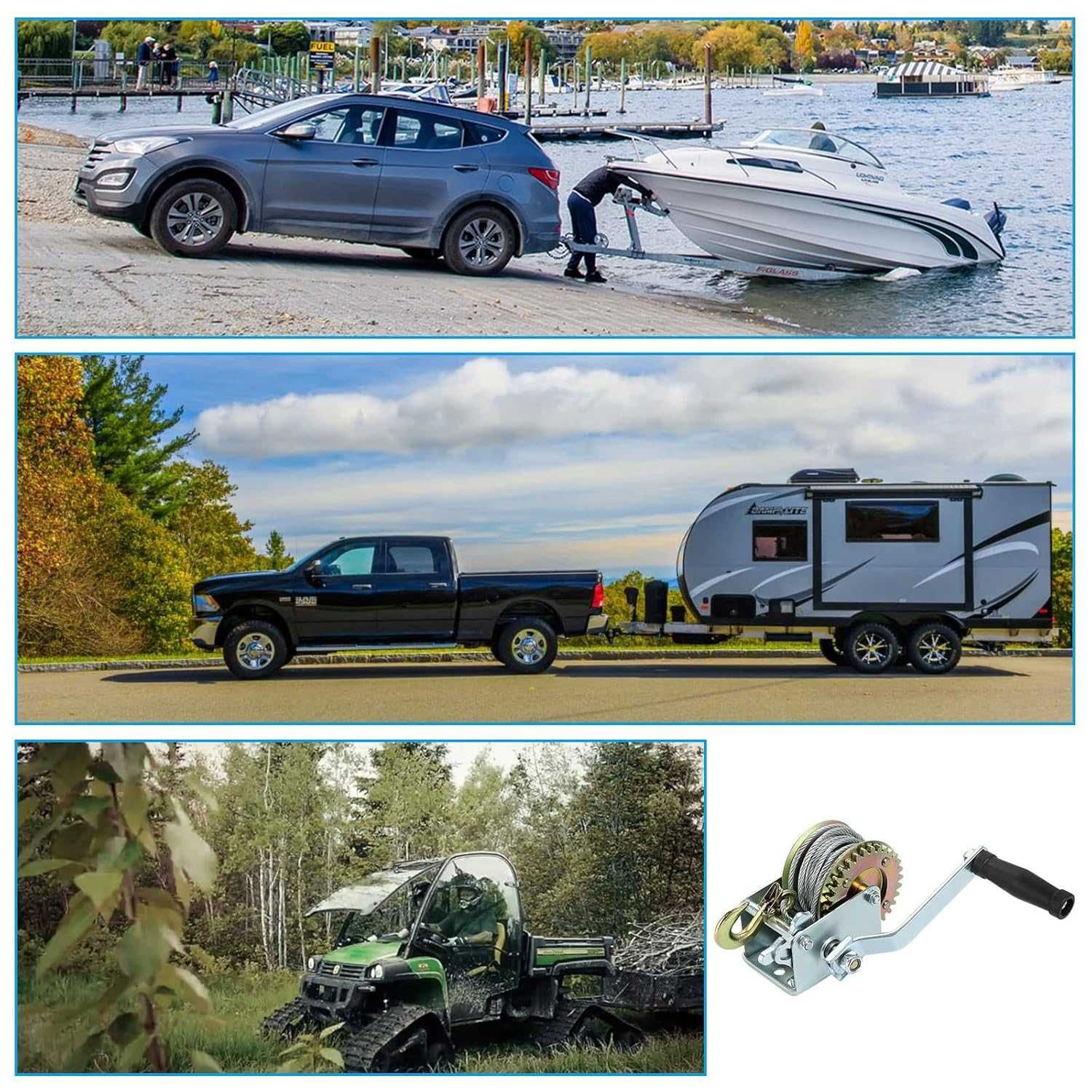 ръчна лебедка Westfalia Германия до 360 кг, 10 м, високо качество