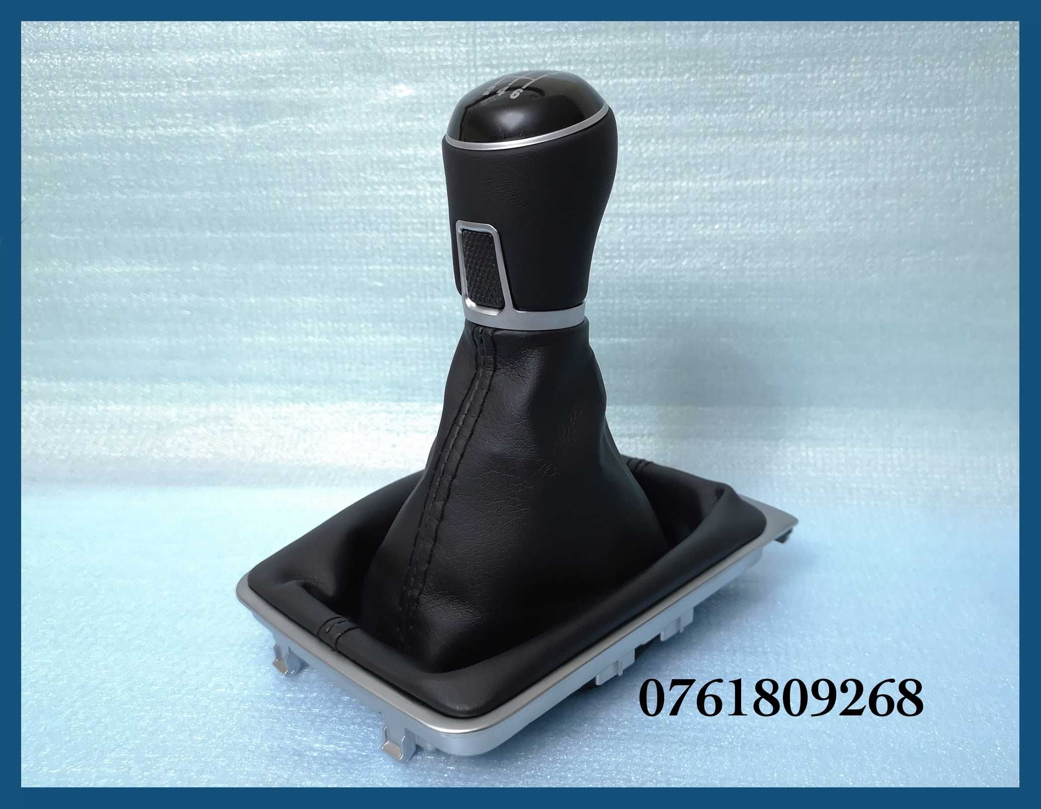 Manson schimbator + nuca PIELE NATURALA pentru VW Passat B7 CC - 6T