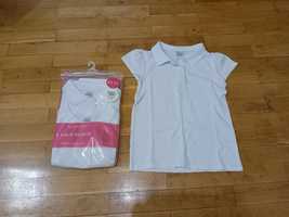 3 броя TU Clothing бели поло тениски размер 134
