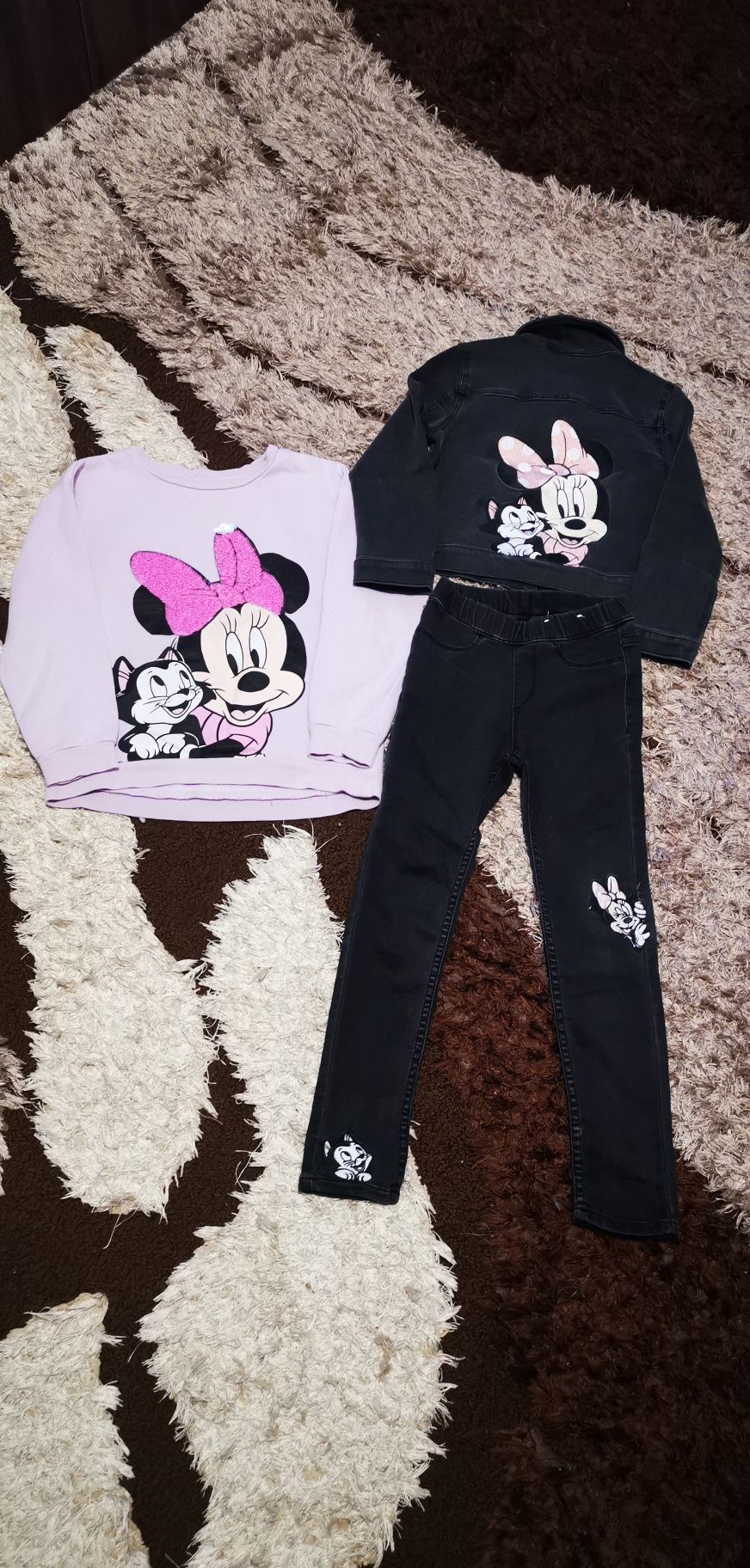 Costum Blugi fete H&M mărime 5-6 ani! MINNIE! Bluza Cadou!