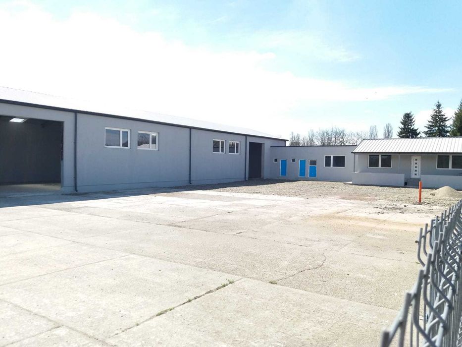 Teren la drum european cu hala 560 mp