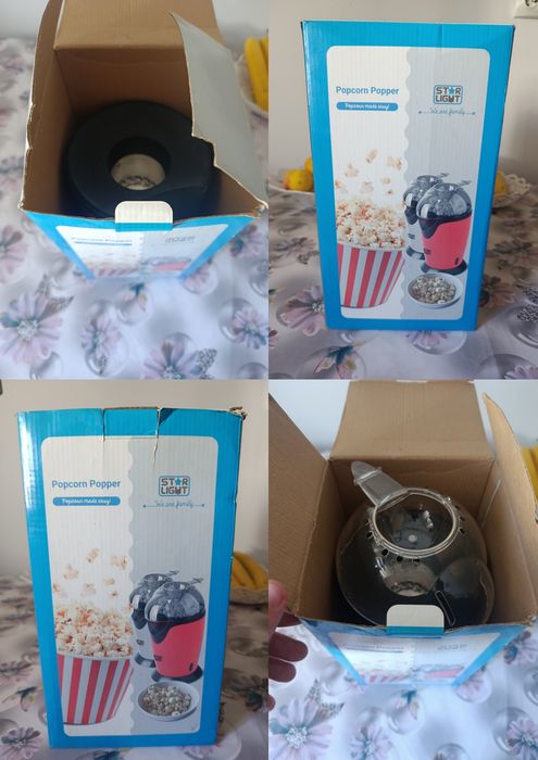 Aparat de făcut popcorn Star-Light PM-1200R, 1200W, roșu