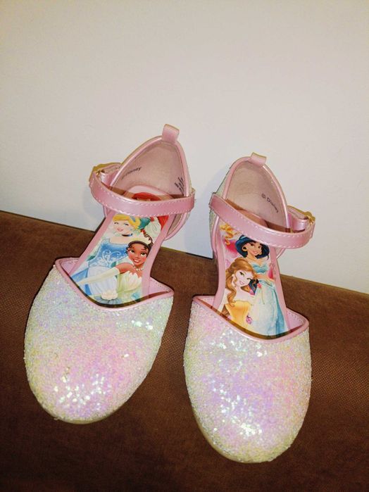 Pantofi roz strălucitori cu toc H&M măr 28