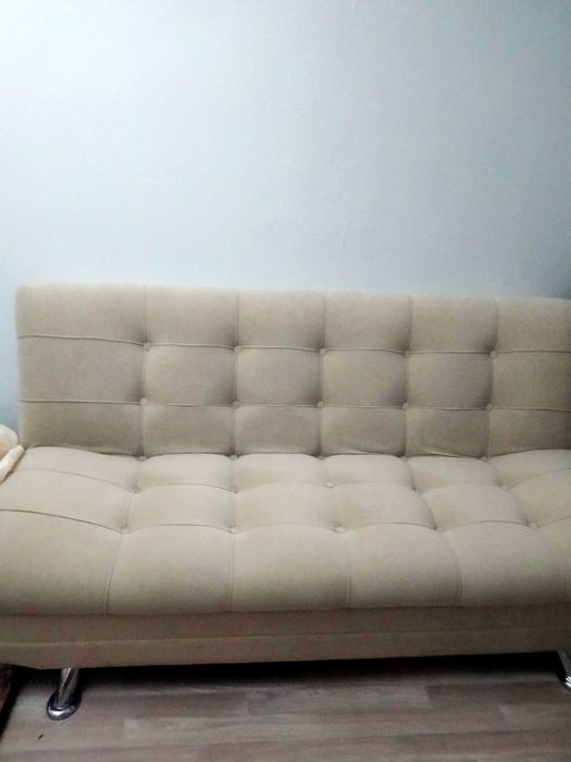 Диван раскладной компактный 75x75x180 бежевый в районе Универмаг