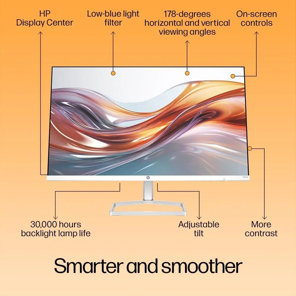 Монитор HP 23.8" 524sw, IPS LED, Full HD, 60Hz, 5ms, HDMI, Бял

Монито