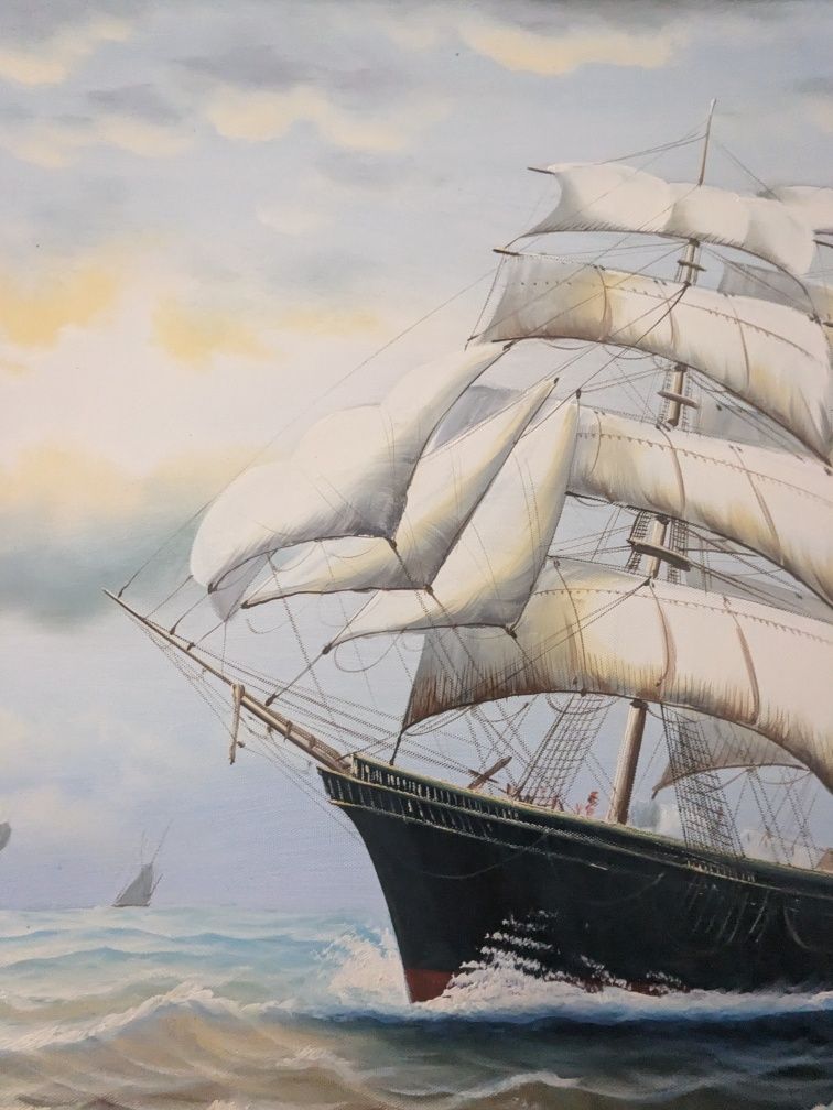 Pictură 104 cm corabie