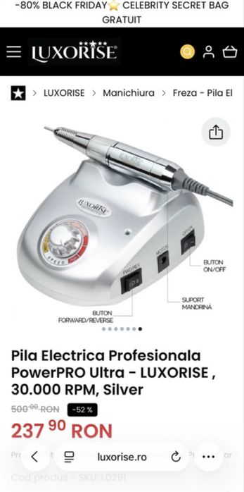Pila electrica unghii Luxorise