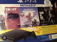 PlayStation 4 Slim - Джойстик, пять игр, идеальное состояние