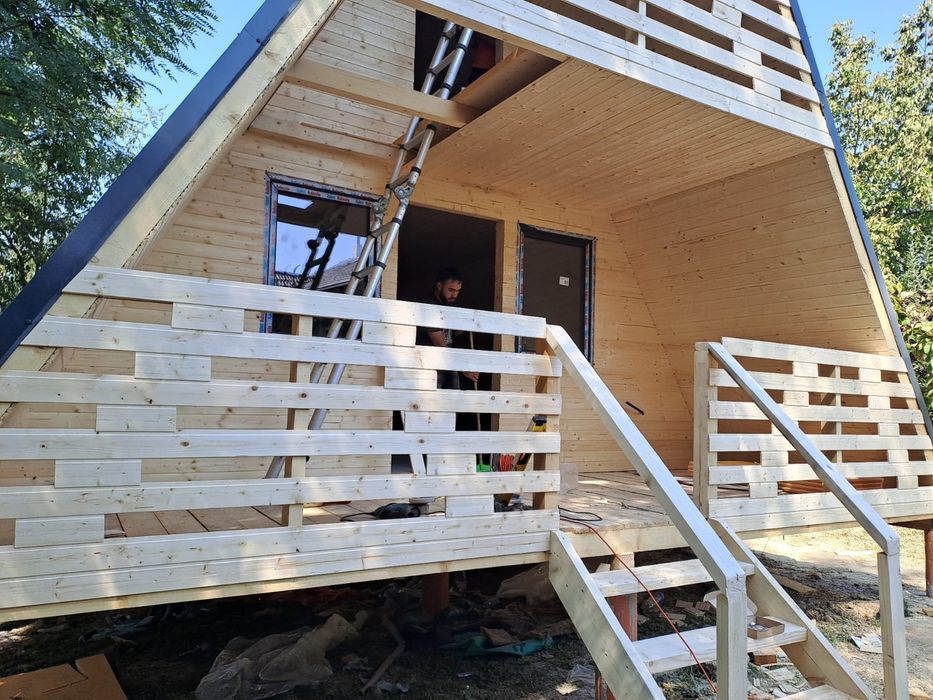 Facem case cabane din lemn