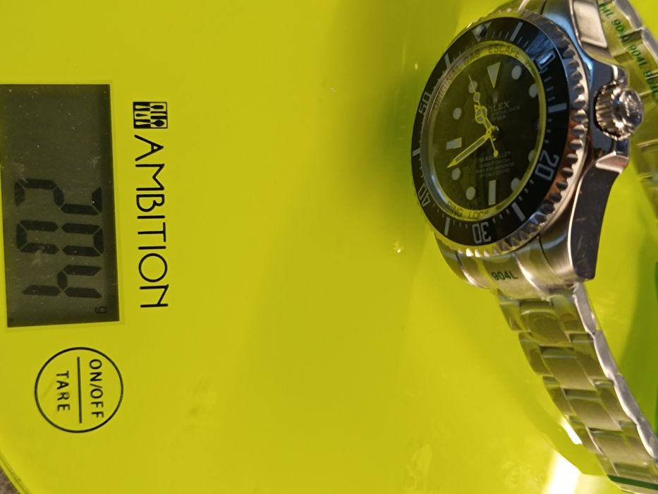 Ceas Rolex deapsea cadran negru otel 904.