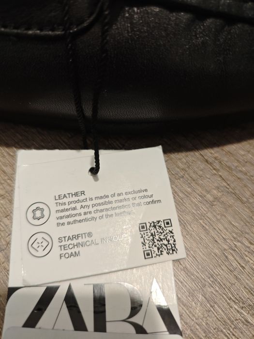 Кожени мокасини Zara N:45 (нови, с етикет)