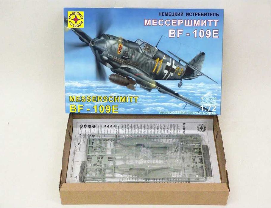 Сборная модель истребитель  MESSERSCHMITT Bf. 109E масштаб 1:72