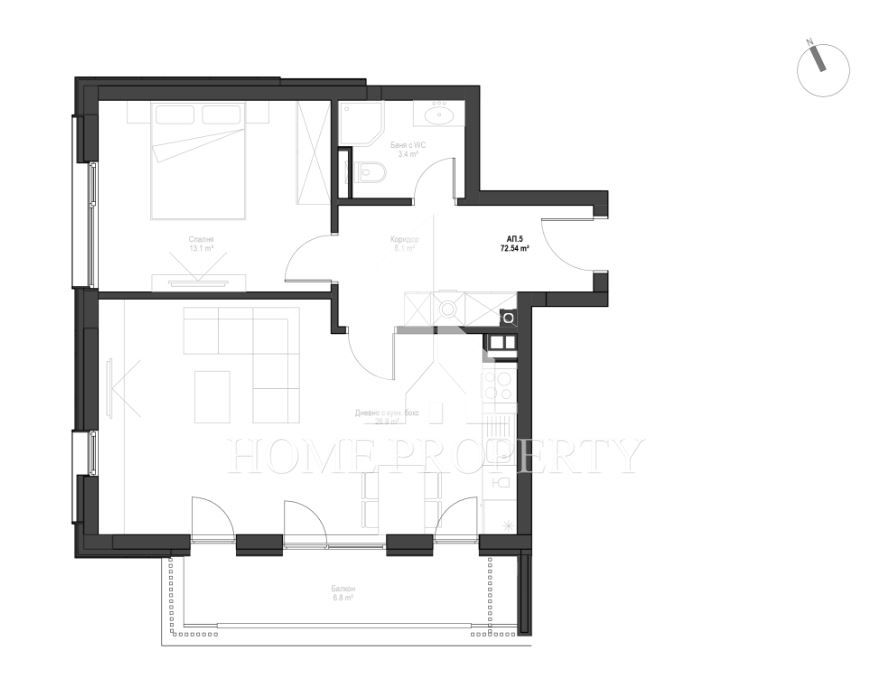 Продава се Двустаен апартамент в София, Кръстова вада - 83 кв.м за 3229 €/кв.м - Снимка #2