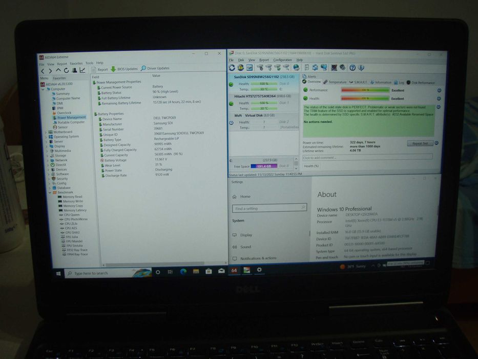 Dell Precision 7510 Intel Xeon E3-1535M RAM 16Gb SSD+HDD Qadro M2000M