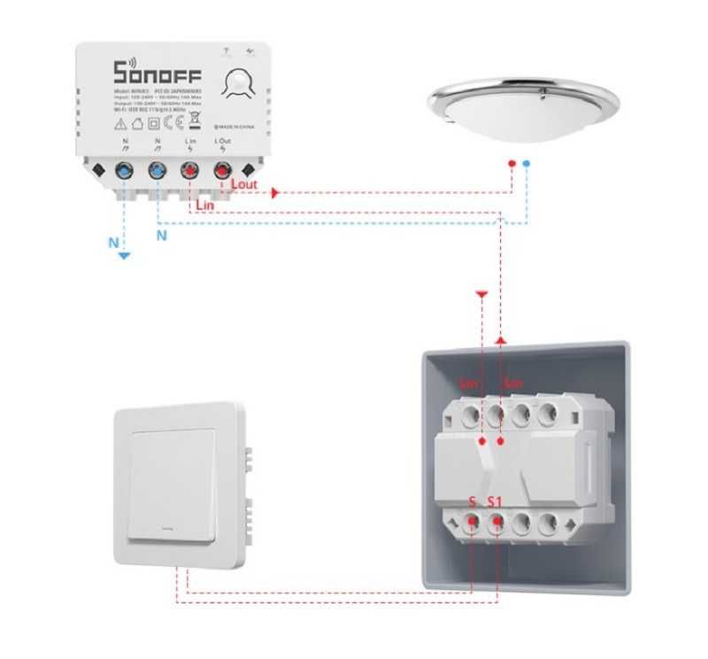 SONOFF S-MATE Switch Mate - модул за управление с eWeLink-Remote