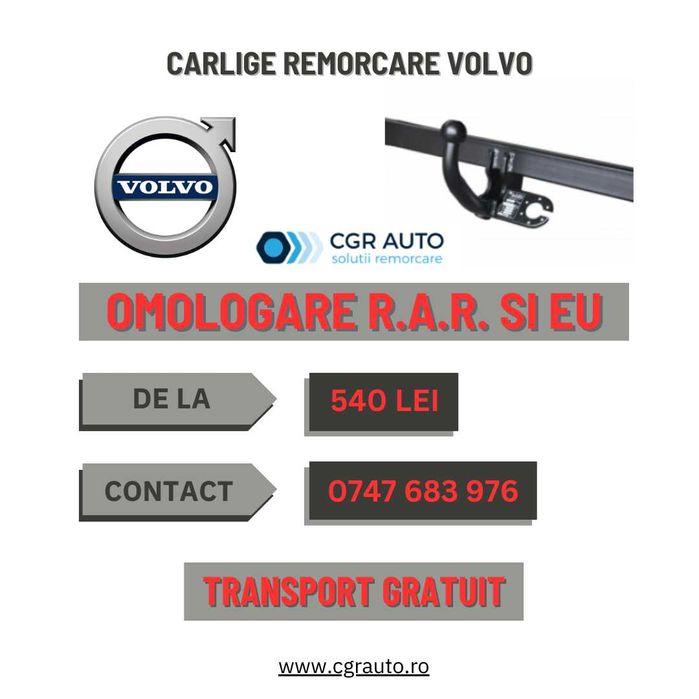 Carlige remorcare Volvo omologate si durabile