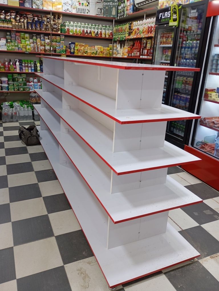 Mebel shkaf kupe dokonlar uchun polkalar