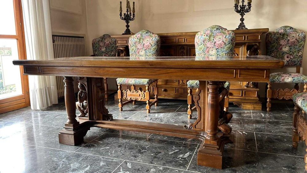 Set Mobilier Baroc Sufragerie lemn masiv Italia