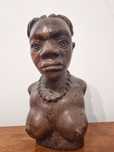 Sculptura in lemn / Bust african / arta africana