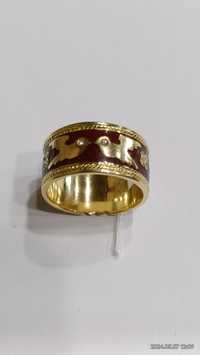 Vind inel deosebit J.Yanes din aur 18kt cu diamante și email