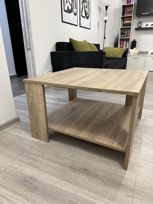 Masă de cafea cu raft inferior