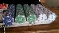 Set poker cu jetoane imprimate. 500 buc. 11g. Cutie Al. Nou!