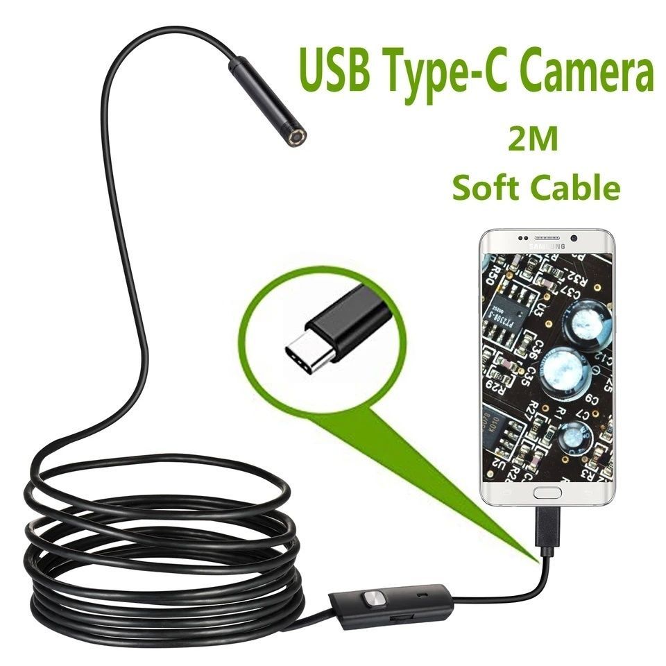 Camera inspectie pentru telefon cu leduri ajustabile 2m HD720p