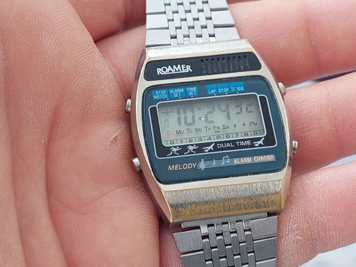 Ceas vintage Roamer LCD Melody perfect functional, colectie