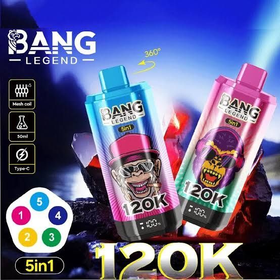Pachet 2 Bucati Vape 120.000 Puffs 5 Arome Display Reincarcabil
