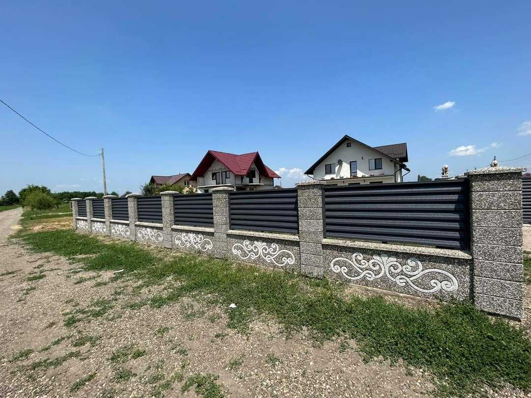 Garduri de diferite modele (stil jaluzele, sipca metalica, BCA, plasa)