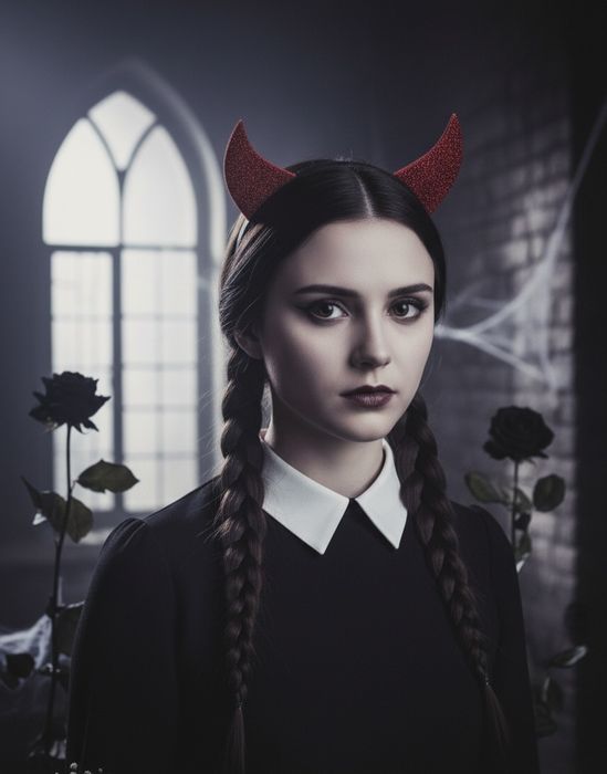 Ободок с рожками чертика, кошачьими ушками и др