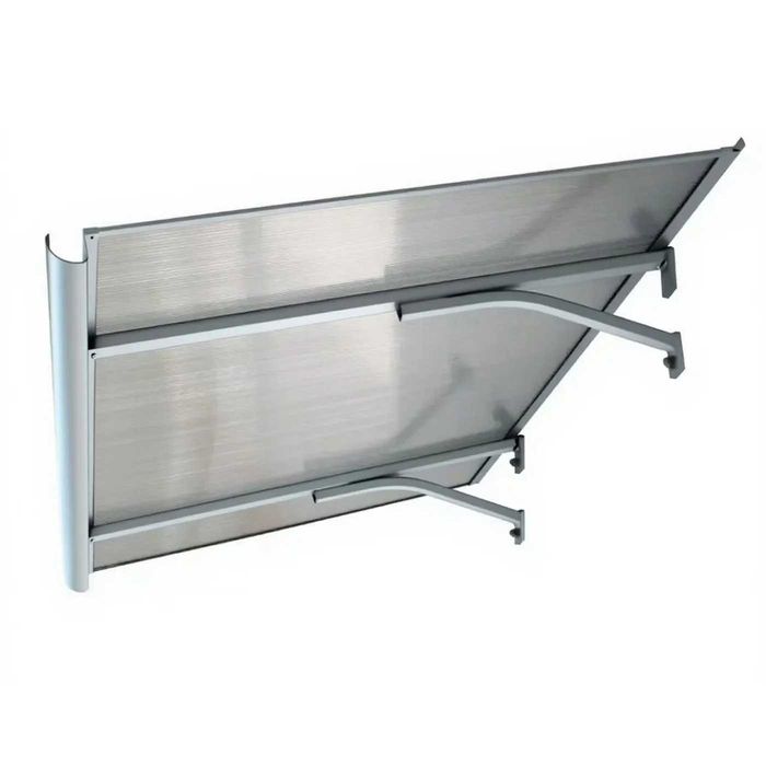 Copertină BODO PRO Alu cu jgheab + Policarbonat  120x90-160x90