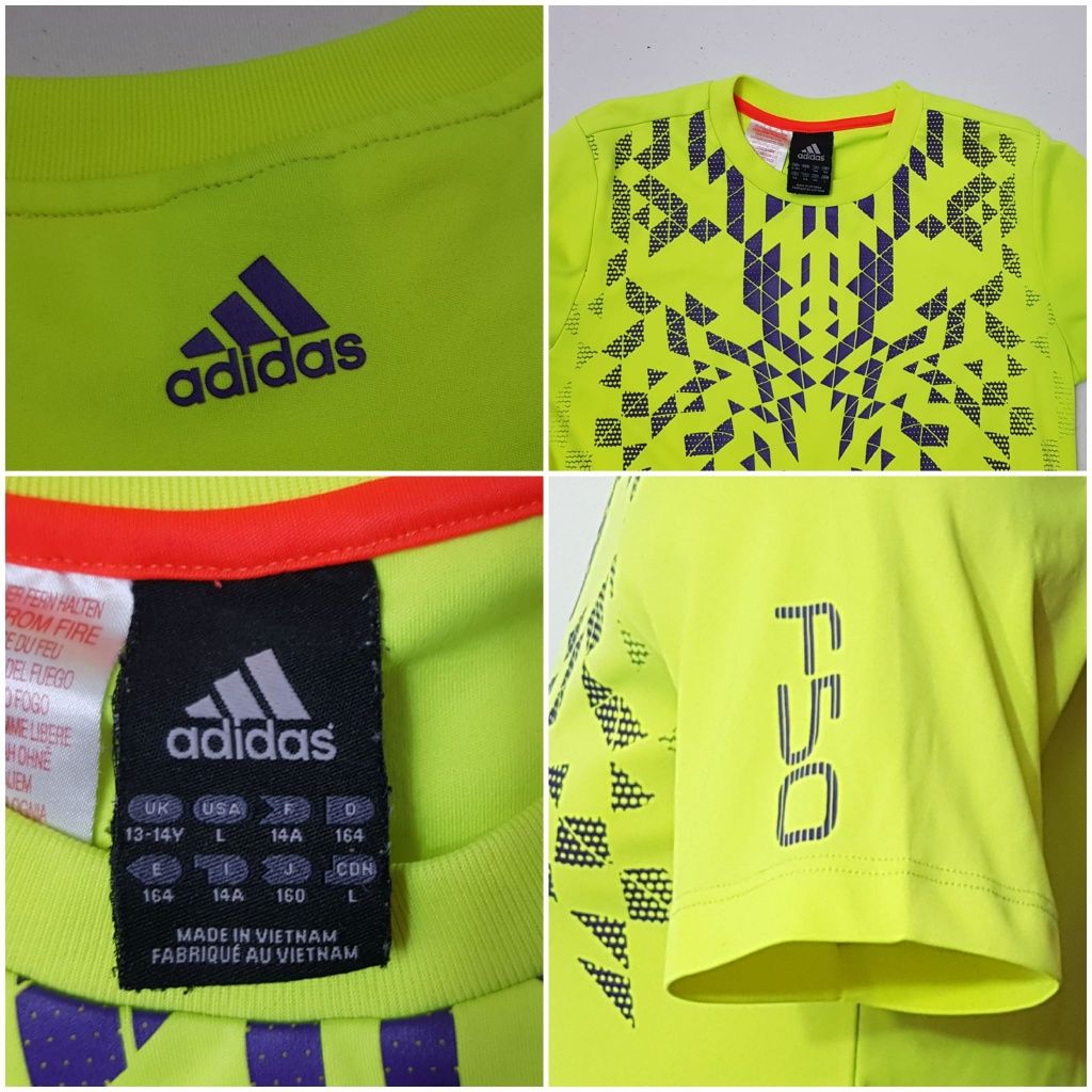 Tricou ADIDAS F50, running sport sală, mărimea XS sau 164, 12 - 15 ani