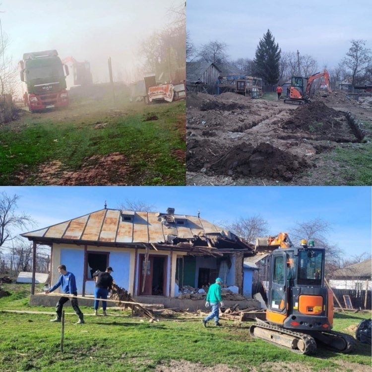 Excavari&Garduri&Trotuare&Demolări Case&Închiriem excavator și Basculă