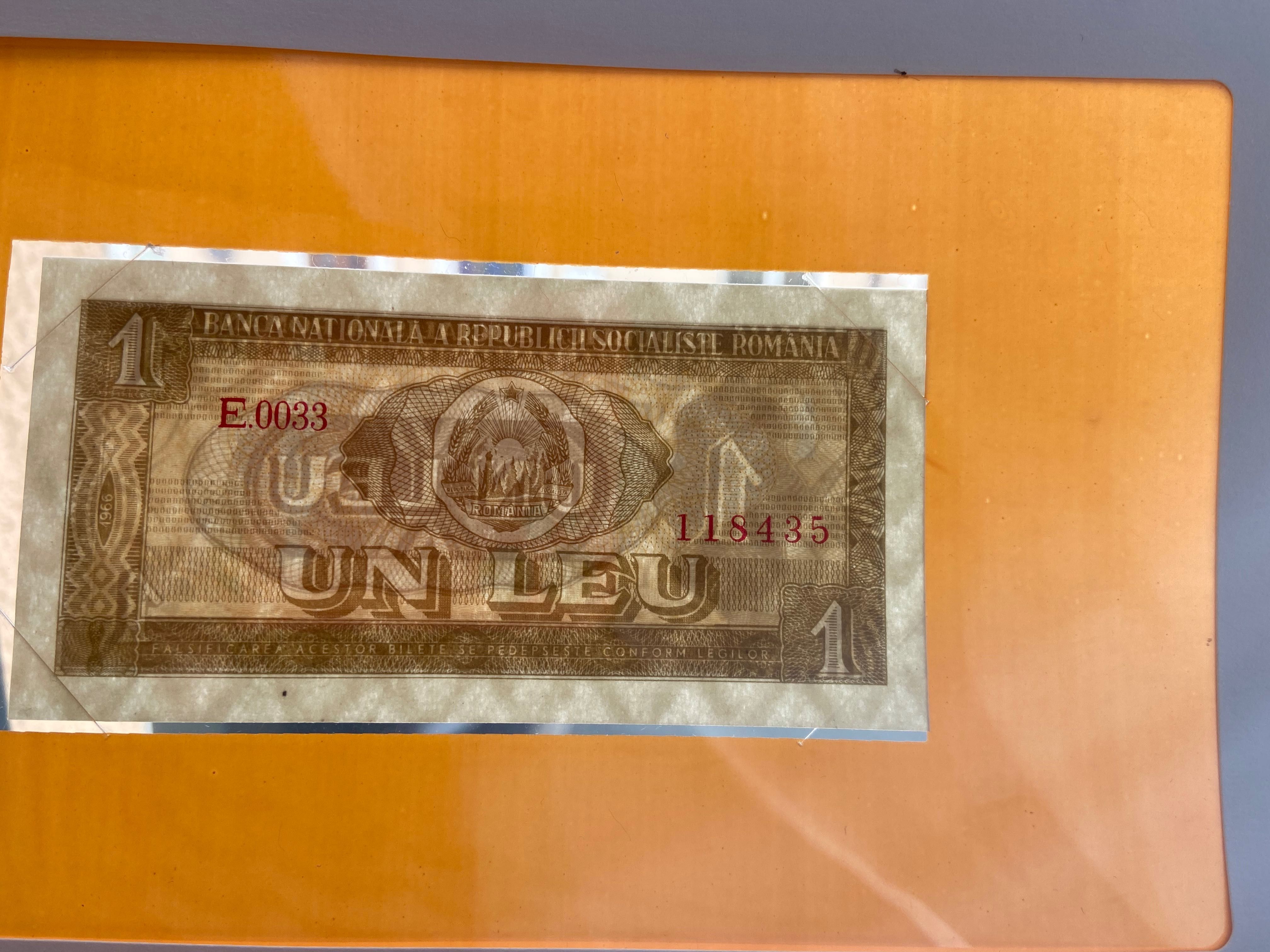 Bancnota 1 leu 1966  UNC+