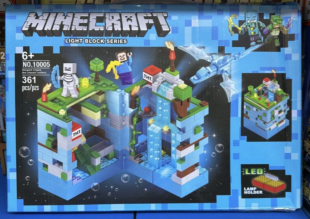 Minecraft конструктор "Битката за крепостта" със светещи ЛЕД елементи