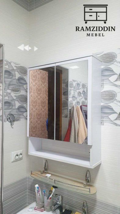 Oyna bilan hammom uchun shkaf | Навесной шкафчик для ванной с зеркалом