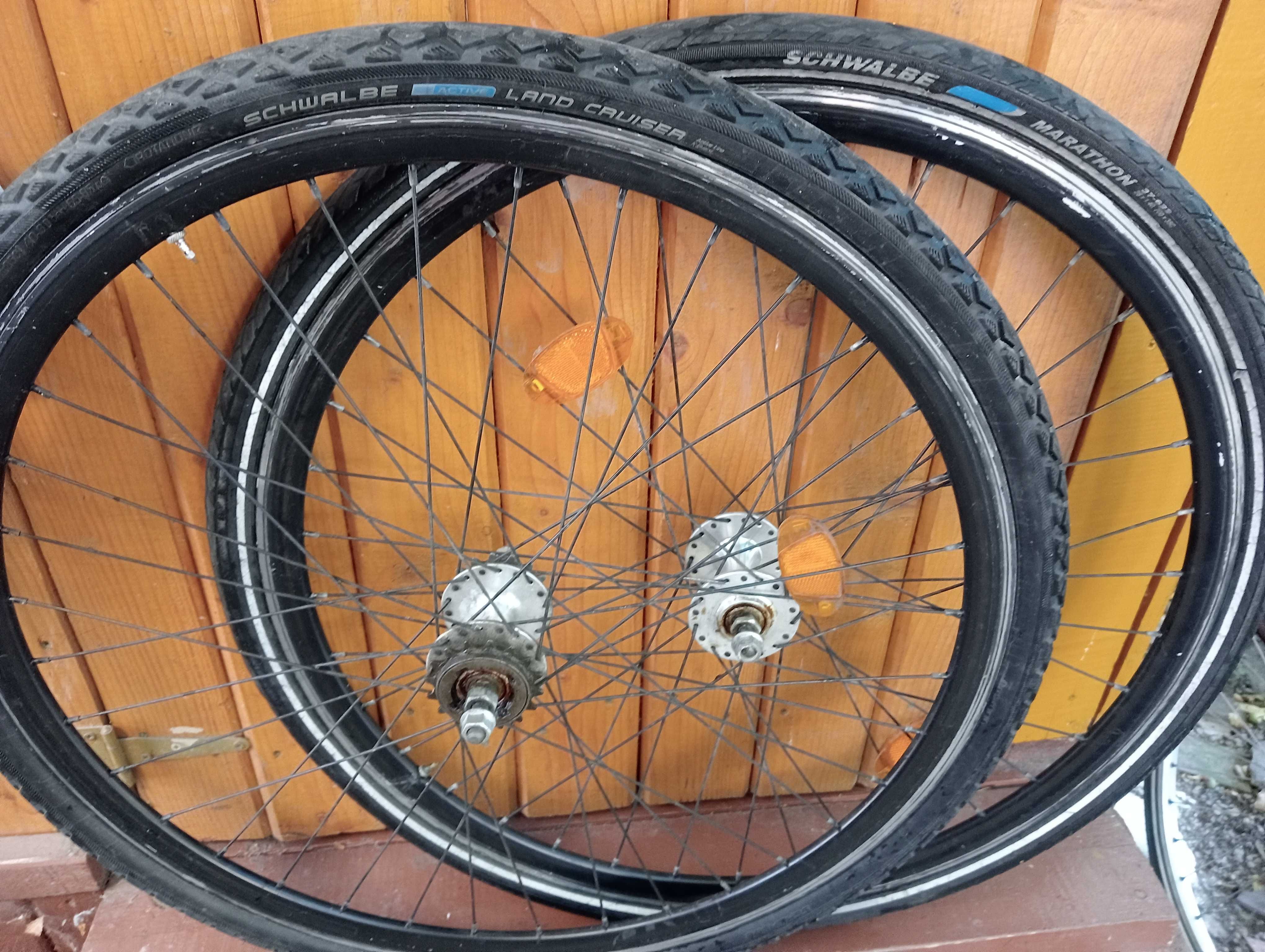 Set roti mtb 26 single speed  treking 28 jante duble butuci Shimano