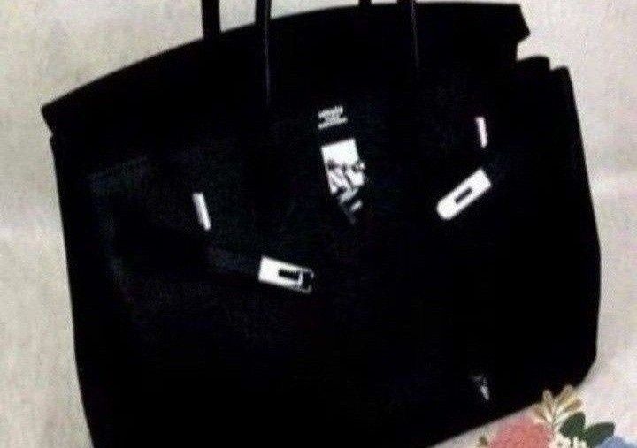 Geanta damă,40cm L,accesorii metalice, model Birkin, saculet, etichetă