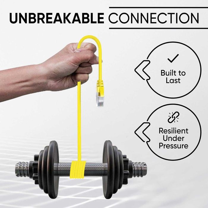 Mr. Tronic 50 м Cat7 мрежов кабел SFTP с RJ45 конектори жълт